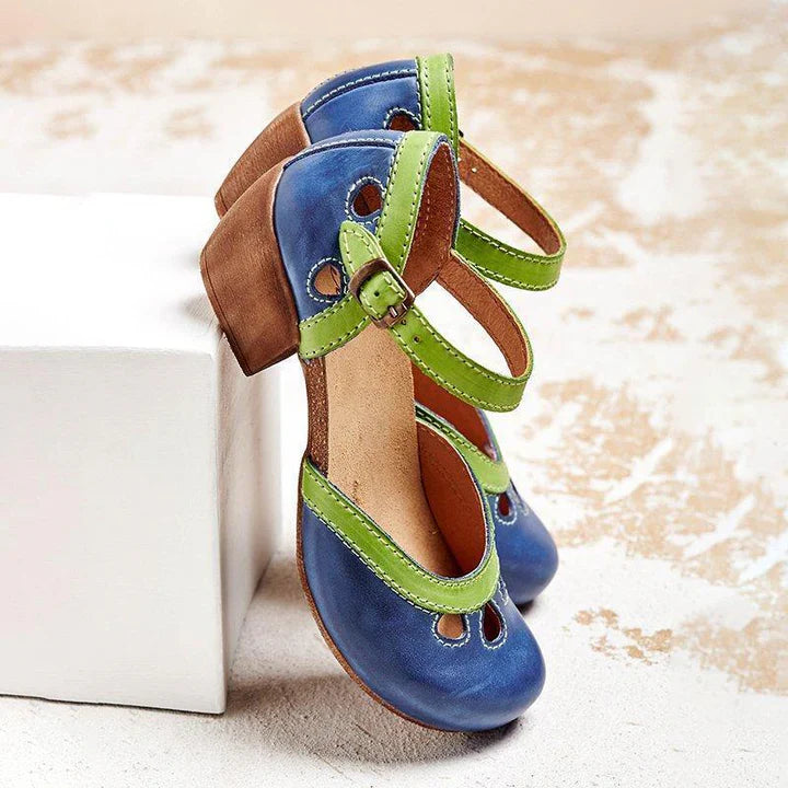 Amalia Comfortable Low Heel Sandals