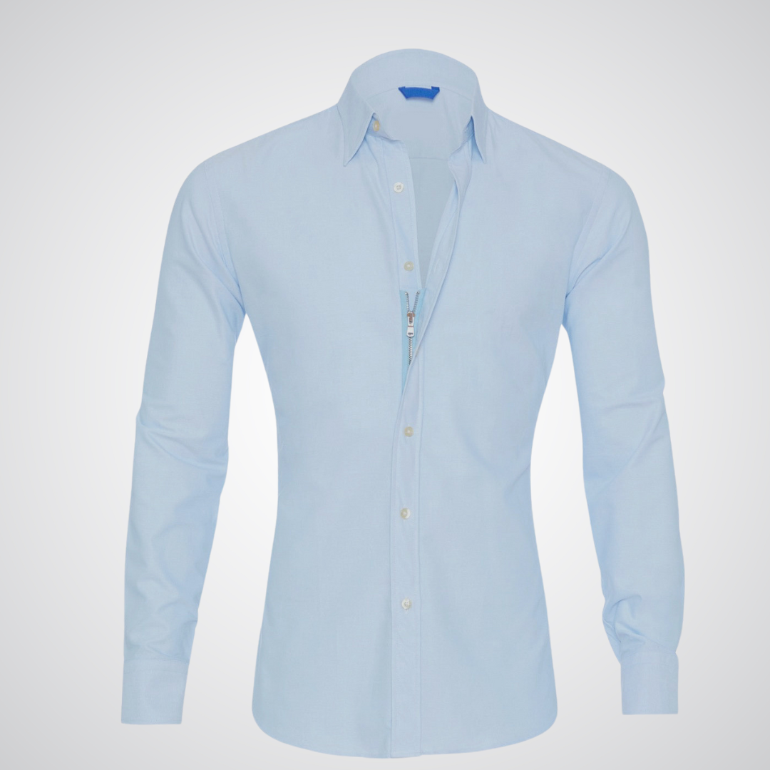 Camden Oxford Cotton Zip-Up Shirt