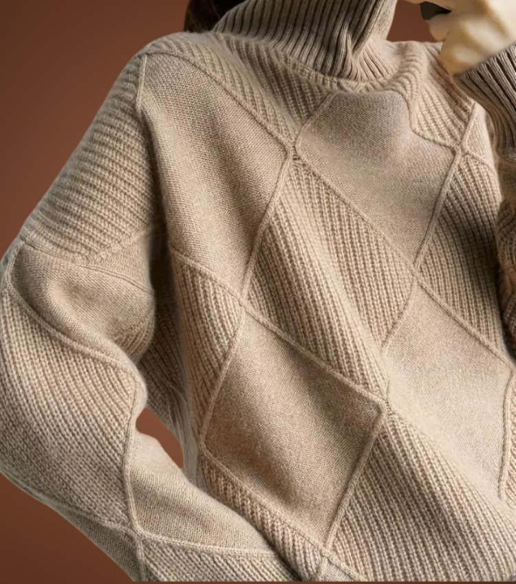 Hampton | Argyle Wool-Blend Turtleneck Jumper