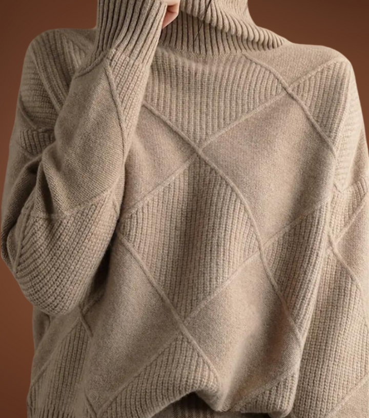 Hampton | Argyle Wool-Blend Turtleneck Jumper