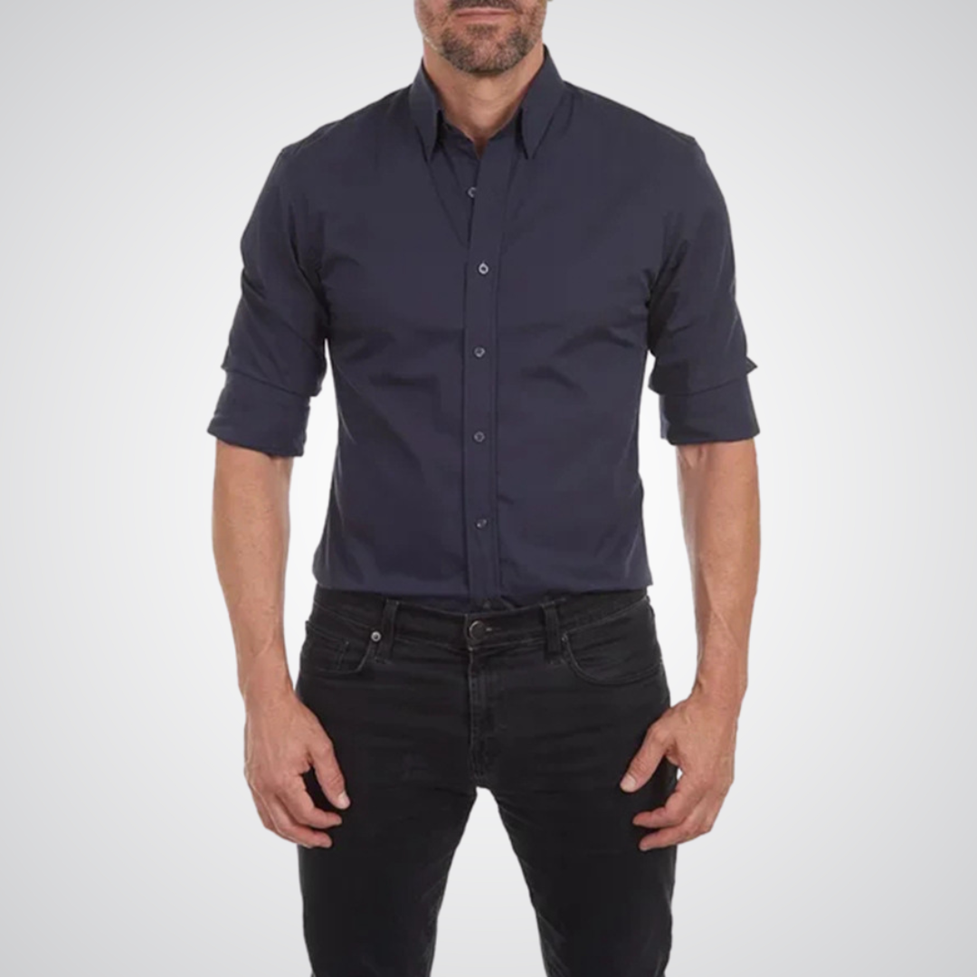 Camden Oxford Cotton Zip-Up Shirt