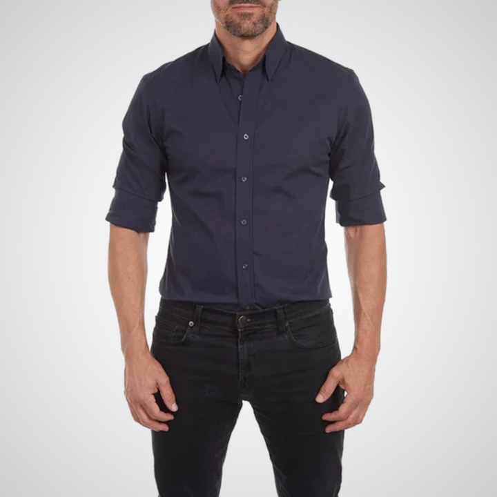 Camden Oxford Cotton Zip-Up Shirt