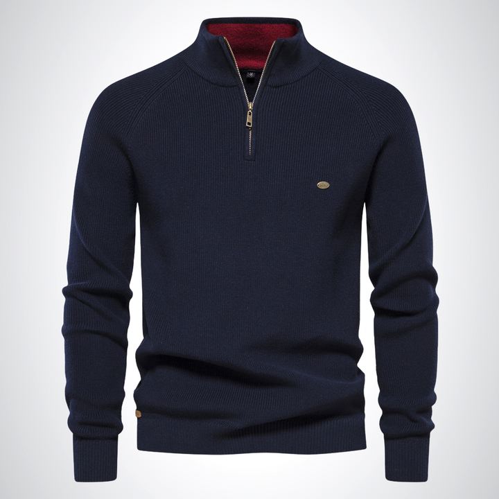 Aiden Cotton Half-Zip Jumper