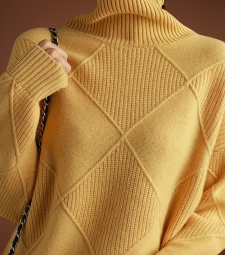 Hampton | Argyle Wool-Blend Turtleneck Jumper