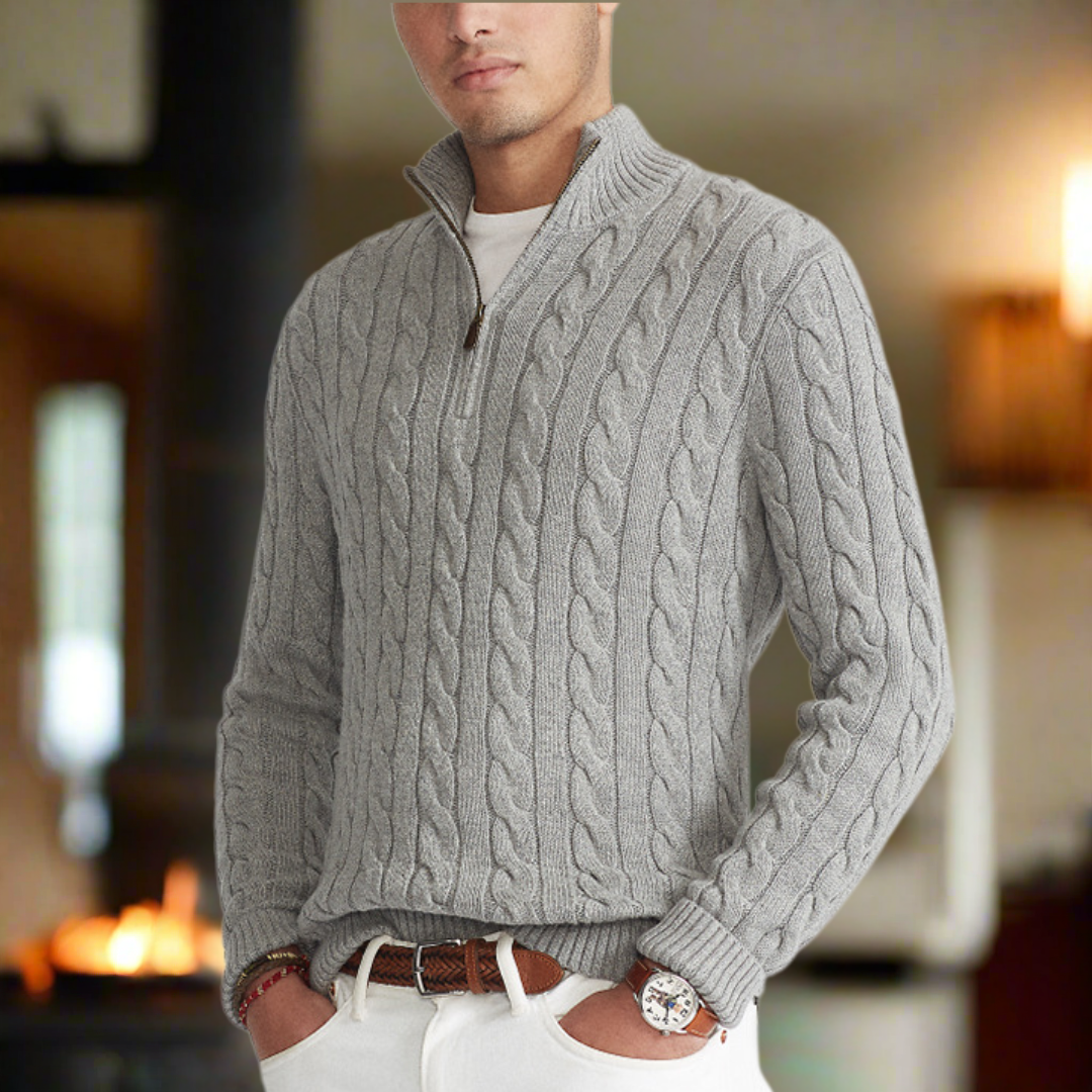 Richmond Cotton Half-Zip Jumper