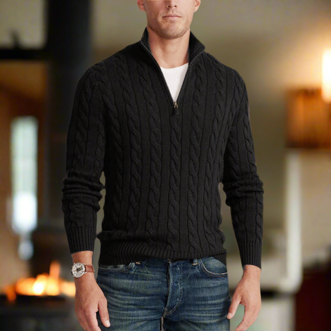 Richmond Cotton Half-Zip Jumper