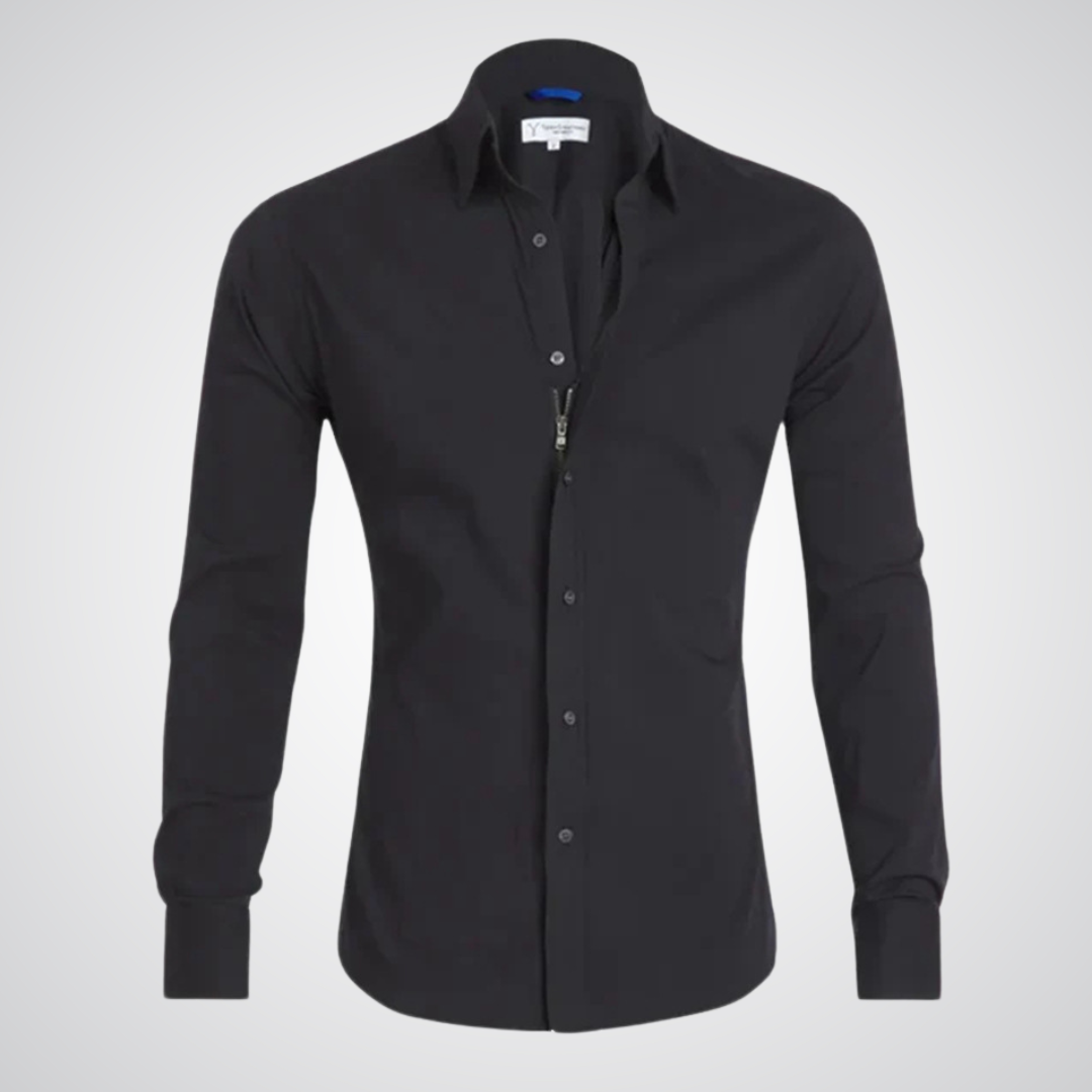 Camden Oxford Cotton Zip-Up Shirt