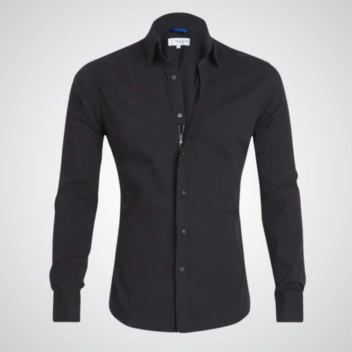 Camden Oxford Cotton Zip-Up Shirt