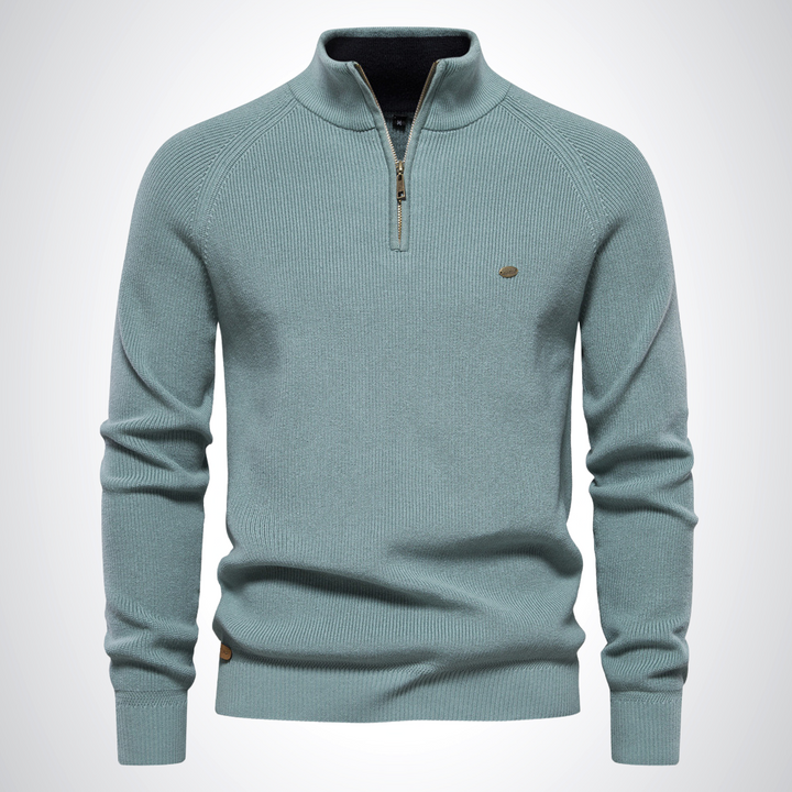 Aiden Cotton Half-Zip Jumper