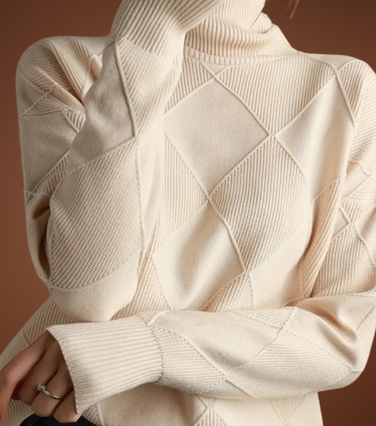 Hampton | Argyle Wool-Blend Turtleneck Jumper