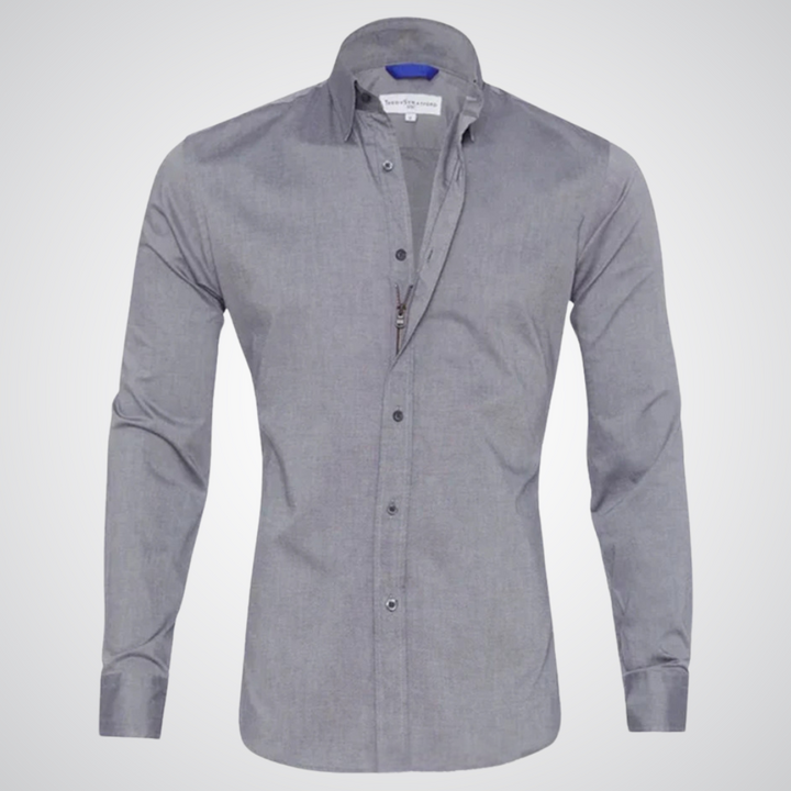 Camden Oxford Cotton Zip-Up Shirt