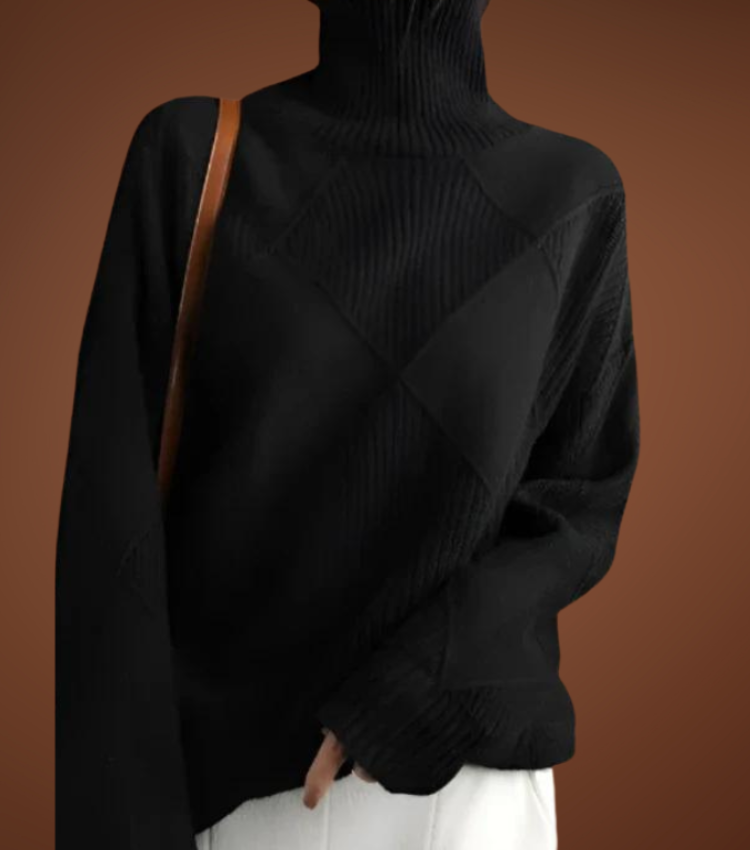 Hampton | Argyle Wool-Blend Turtleneck Jumper