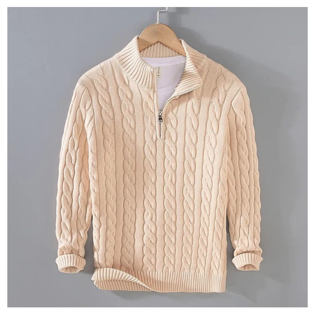 Richmond Cotton Half-Zip Jumper