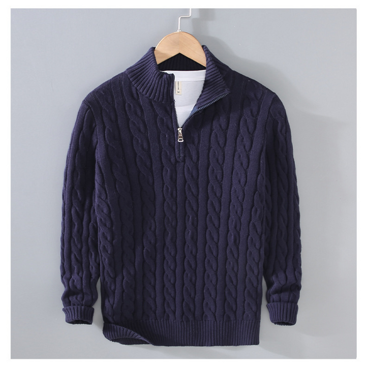 Richmond Cotton Half-Zip Jumper