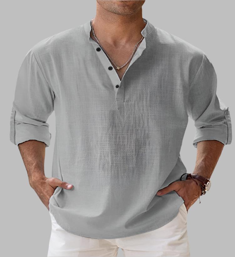 Arlo | Fitted Cotton-Linen Blend Shirt