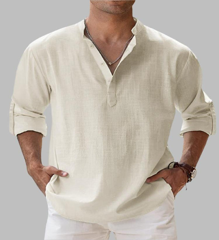 Arlo | Fitted Cotton-Linen Blend Shirt